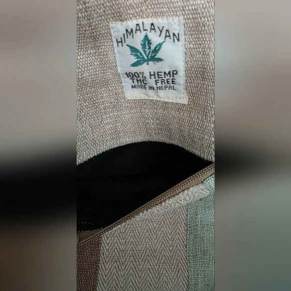 Himalayan Hemp Multi Colored Natural Nepal Backpack Multi-Pocket - Picture 6 of 8